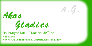 akos gladics business card